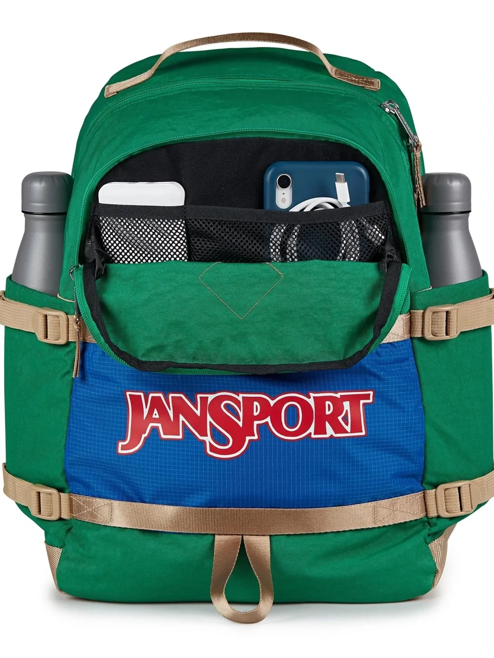 JanSport Backpack Small Seattle Retro Series Jelly Kelly Green Blue